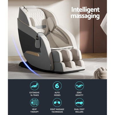 Dealsmate Livemor Massage Chair Electric Recliner Massager Grey Decima