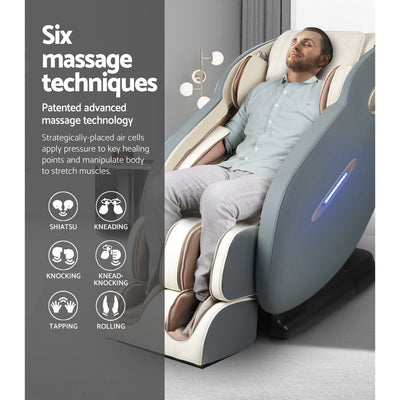 Dealsmate Livemor Massage Chair Electric Recliner Massager Grey Ozeni
