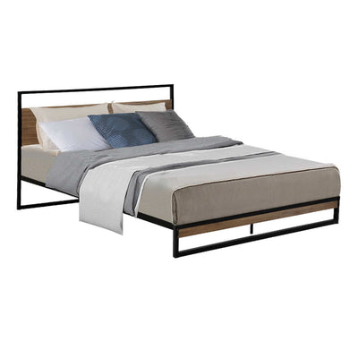 Dealsmate  Bed Frame Double Size Metal Frame DANE