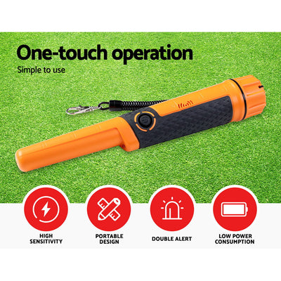 Dealsmate Metal Detector 40MM Sensitive Handheld Pinpointer Waterproof Automatic Hunter Orange