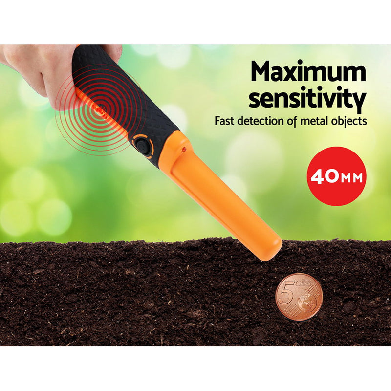 Dealsmate Metal Detector 40MM Sensitive Handheld Pinpointer Waterproof Automatic Hunter Orange