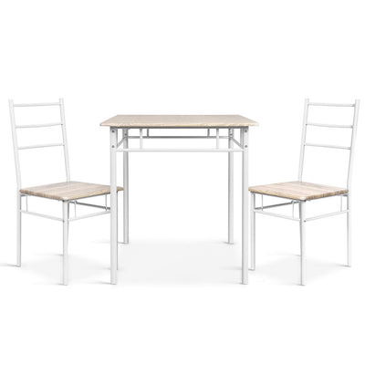 Dealsmate  Dining Table And Chairs Set fo 3 Oak