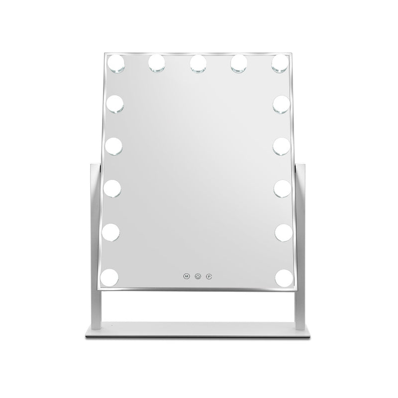 Dealsmate  Makeup Mirror 40X50cm Hollywood with Light Round 360&deg; Rotation 15 LED