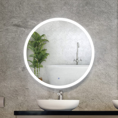 Dealsmate  Wall Mirror 90cm with Led light Makeup Home Decor Bathroom Round Vanity