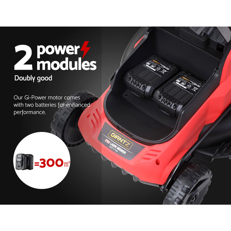 Dealsmate  Lawn Mower Cordless 40V Battery Electric Lawnmower 34cm Width