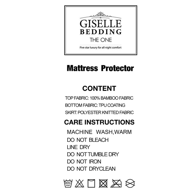 Dealsmate Giselle Bedding Mattress Protector Queen