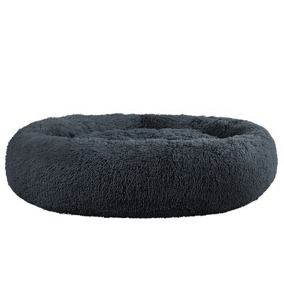 Dealsmate  Pet Bed Dog Cat 110cm Calming Extra Large Soft Plush Dark Grey