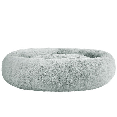 Dealsmate  Pet Bed Dog Cat 110cm Calming Extra Large Soft Plush Light Grey