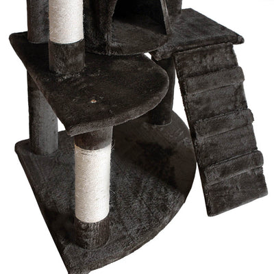 Dealsmate  Cat Tree 193cm Tower Scratching Post Scratcher Condo House Trees Grey