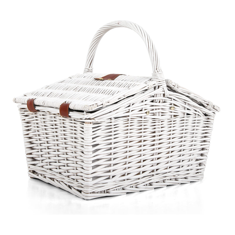 Dealsmate Alfresco 2 Person Picnic Basket Set Insulated Blanket Bag