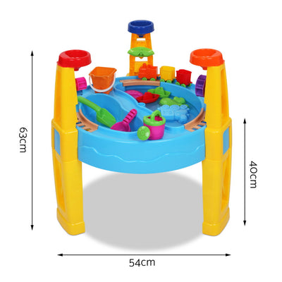 Dealsmate Keezi Kids Sandpit Pretend Play Set Water Sand Table Children Outdoor Toy Umbrella