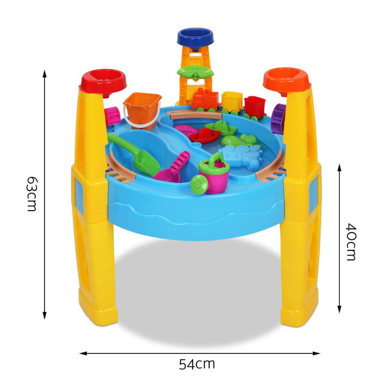 Dealsmate Keezi Kids Sandpit Pretend Play Set Water Sand Table Children Outdoor Toy Umbrella