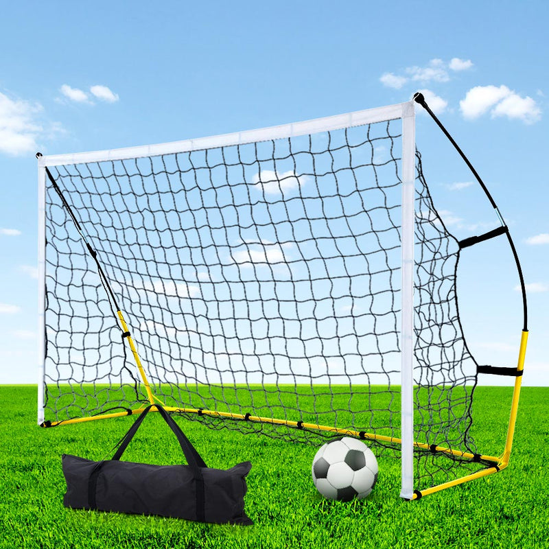 Dealsmate  2.4m Football Soccer Net Portable Goal Net Rebounder Sports Training