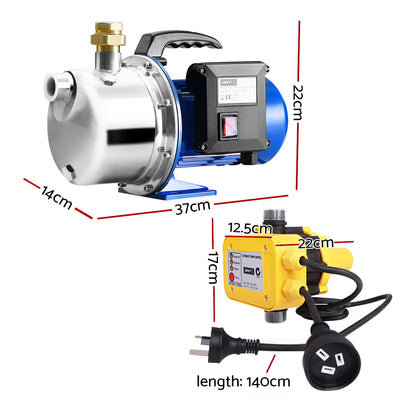 Dealsmate  Garden Water Pump Jet High Pressure Controller Stage Irrigation 4600L/H