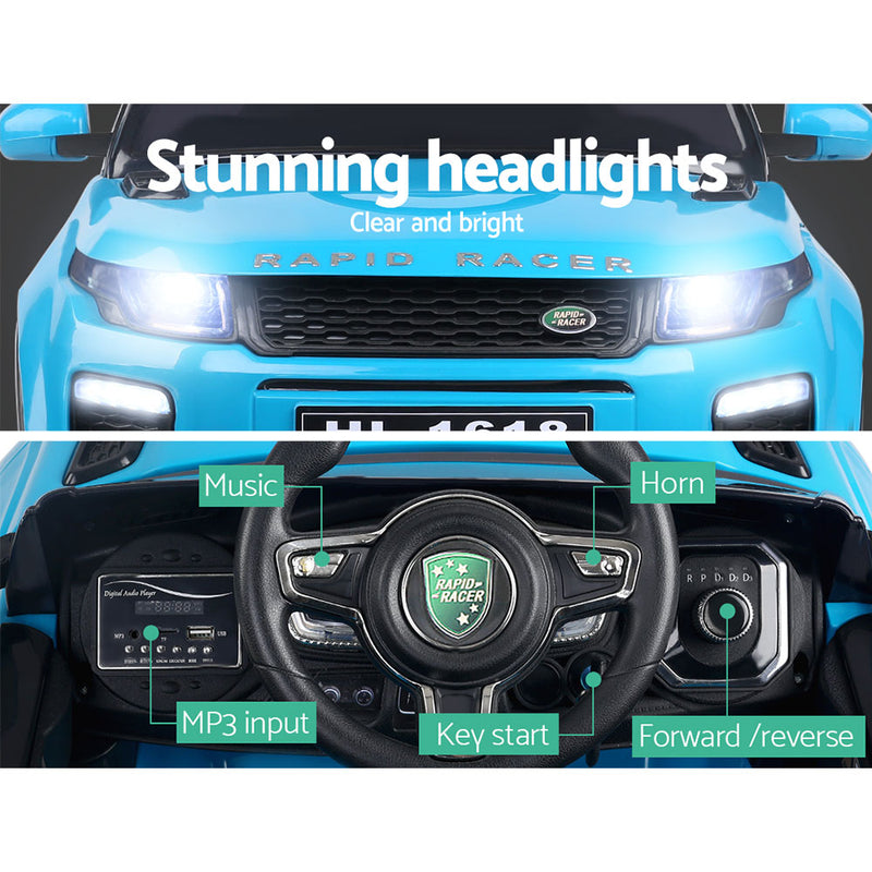 Dealsmate  Kids Electric Ride On Car SUV Range Rover-inspired Toy Cars Remote 12V Blue