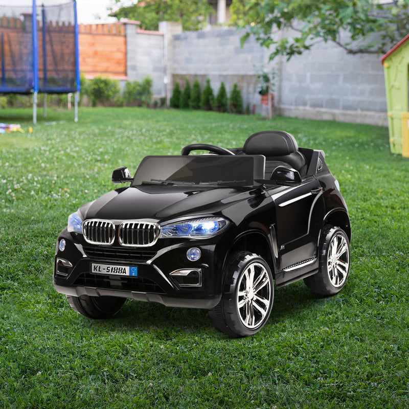 Dealsmate  Kids Electric Ride On Car SUV BMW-Inspired X5 Toy Cars Remote 6V Black