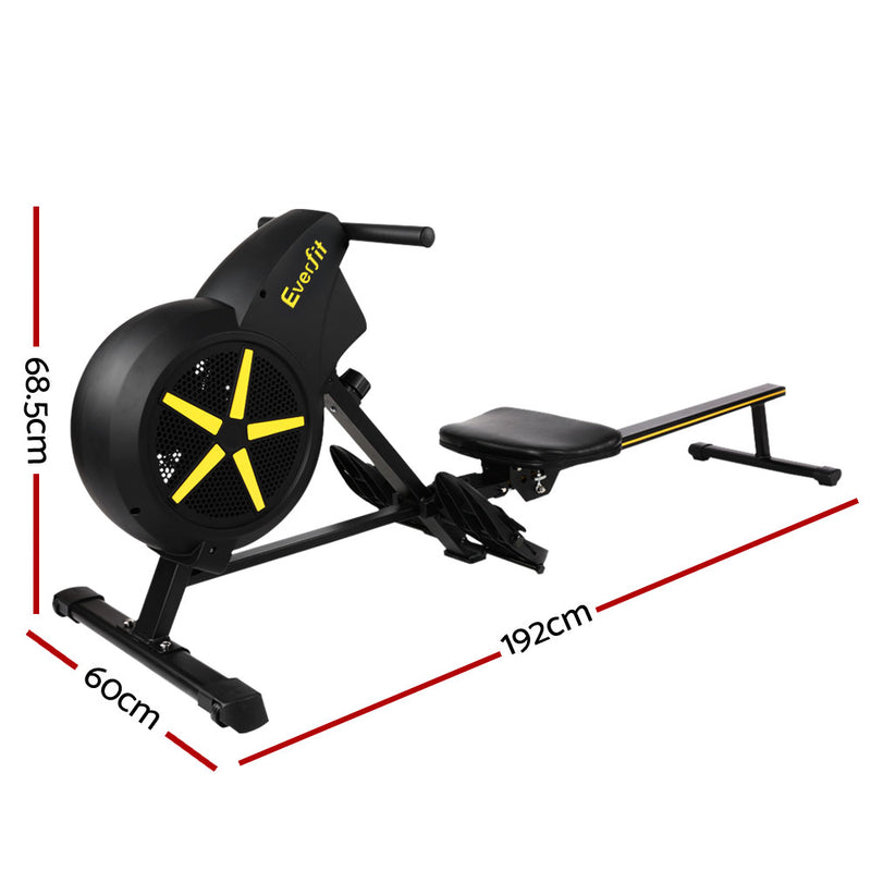 Dealsmate  Rowing Machine Air Rower Exercise Fitness Gym Home Cardio