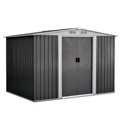 Dealsmate  Garden Shed 2.58x2.07M Sheds Outdoor Storage Workshop Metal Shelter Sliding Door