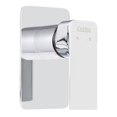 Dealsmate Cefito Shower Mixer Tap Wall Bath Taps Brass Hot Cold Basin Bathroom Chrome