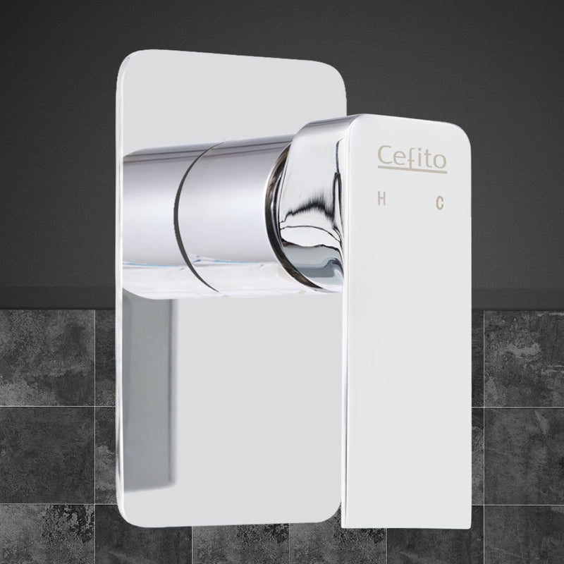 Dealsmate Cefito Shower Mixer Tap Wall Bath Taps Brass Hot Cold Basin Bathroom Chrome