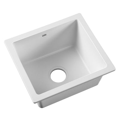 Dealsmate Cefito Stone Kitchen Sink 460X410MM Granite Under/Topmount Basin Bowl Laundry White