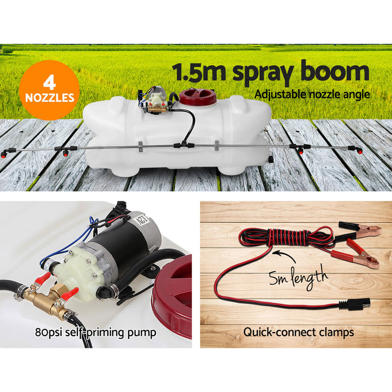 Dealsmate  Weed Sprayer 100L 1.5M Fixed Boom Garden Spray