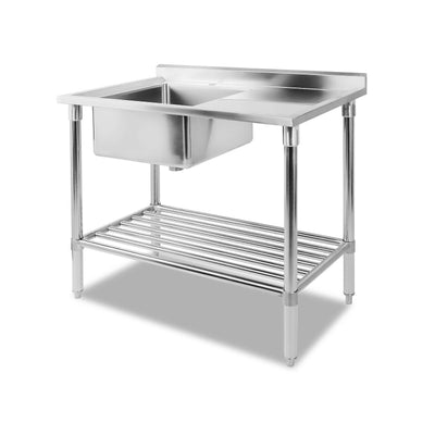 Dealsmate Cefito 100x60cm Stainless Steel Sink Bench Kitchen 304