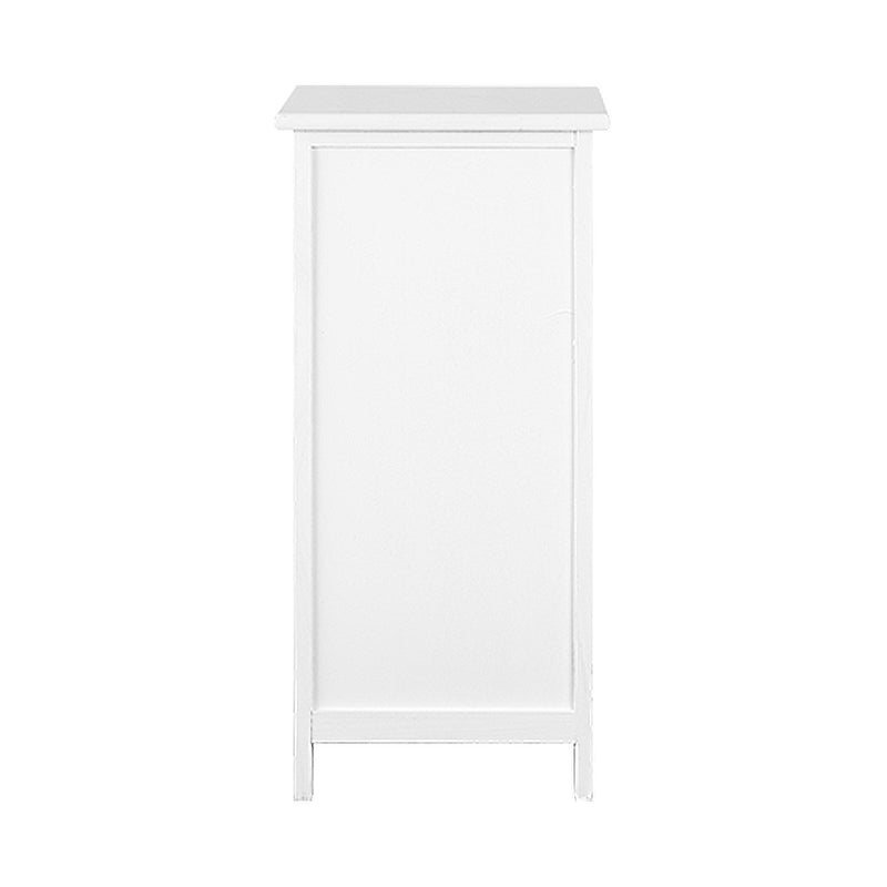Dealsmate  Bedside Table Bathroom Storage Cabinet 3 Drawers White