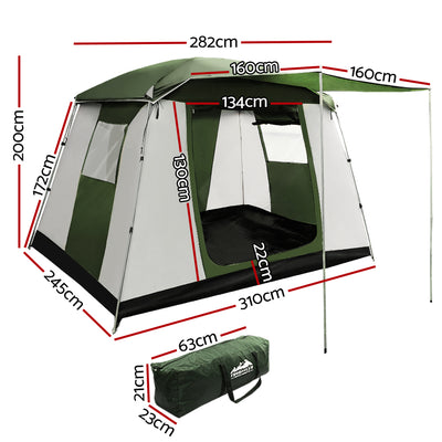 Dealsmate Weisshorn Camping Tent 6 Person Tents Family Hiking Dome