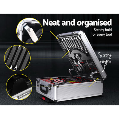 Dealsmate  786pcs Tool Kit Trolley Case Mechanics Box Toolbox Portable DIY Set