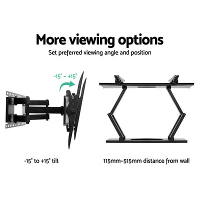 Dealsmate  TV Wall Mount Bracket for 32-80 LED LCD Full Motion Dual Strong Arms