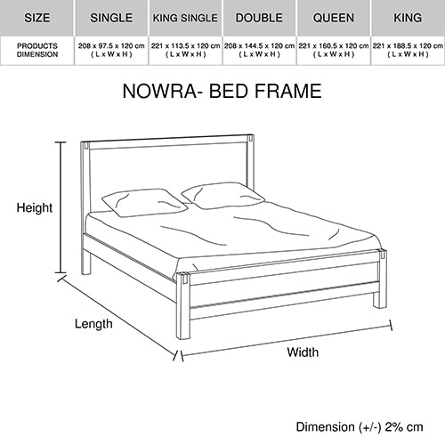 Dealsmate Bed Frame King Single Size in Solid Wood Veneered Acacia Bedroom Timber Slat in Oak