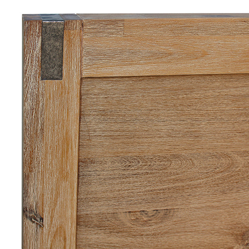 Dealsmate Bed Frame Queen Size in Solid Wood Veneered Acacia Bedroom Timber Slat in Oak