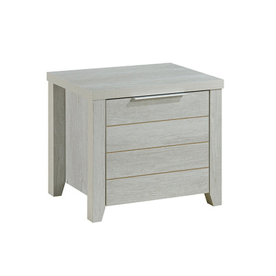 Dealsmate Bedside Table 2 drawers Storage Table Night Stand MDF in White Ash