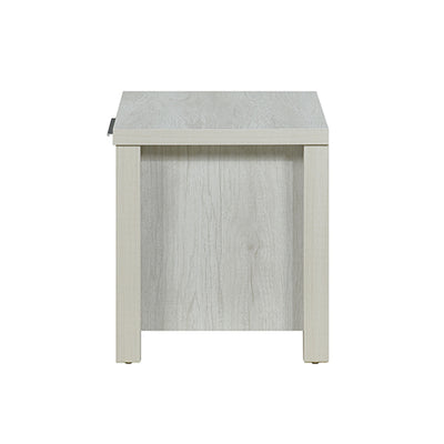 Dealsmate Bedside Table 2 drawers Storage Table Night Stand MDF in White Ash