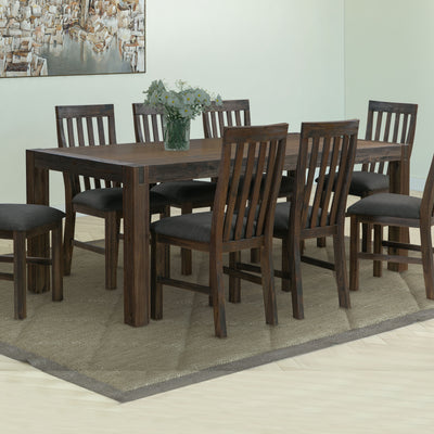 Dealsmate Dining Table 210cm Large Size with Solid Acacia Wooden Base in Chocolate Colour