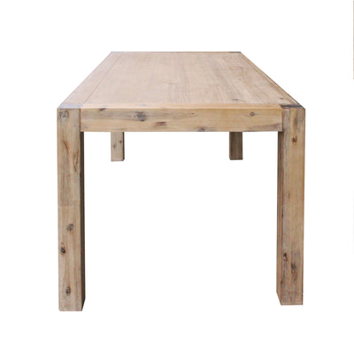 Dealsmate Dining Table 210cm Large Size with Solid Acacia Wooden Base in Oak Colour