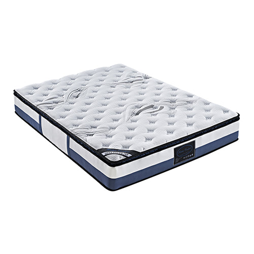Dealsmate King Single Mattress Latex Pillow Top Pocket Spring Foam Medium Firm Bed