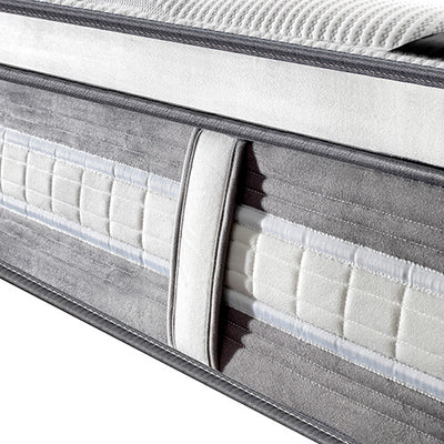 Dealsmate Mattress Euro Top King Size Pocket Spring Coil with Knitted Fabric Medium Firm 34cm Thick