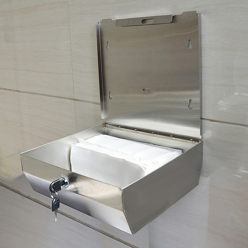 Dealsmate 304 Stainless Steel Hand Paper Towel Dispenser Holder Toilet Heavy Duty