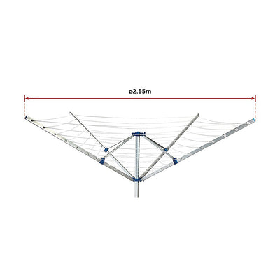 Dealsmate 4 Arm Rotary Garden Washing Line Clothes Airer Dryer Outdoor Spike 40m Length