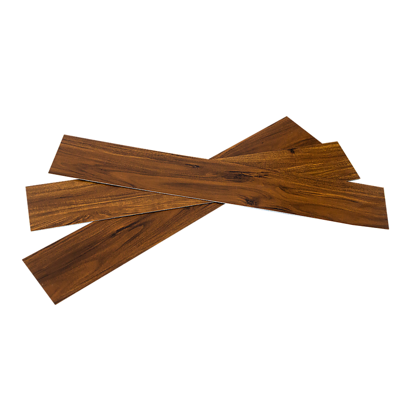 Dealsmate Vinyl Floor Tiles Self Adhesive Flooring Walnut Wood Grain 16 Pack 2.3SQM