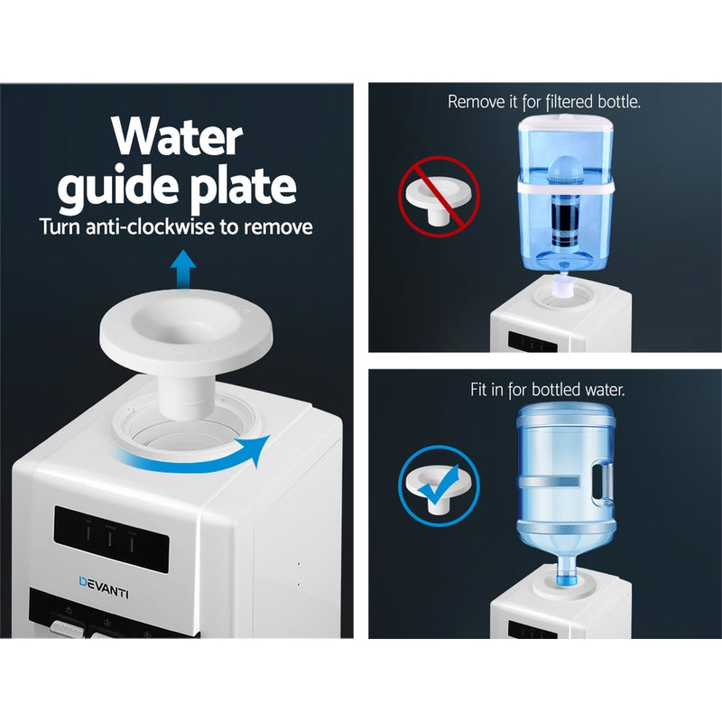 Dealsmate Devanti Water Cooler Dispenser Bench Top 22L w/2 Filter