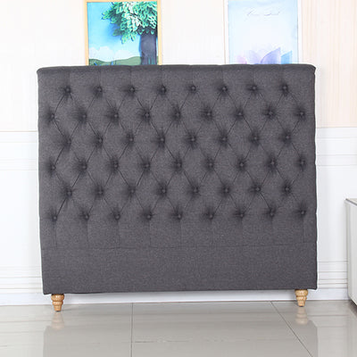Dealsmate Bed Head Queen Size French Provincial Headboard Upholsterd Fabric Charcoal