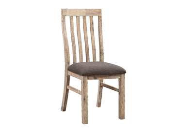 Dealsmate 2x Wooden Frame Leatherette in Solid Acacia Wood & Veneer Dining Chairs in Oak Colour