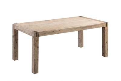 Dealsmate Dining Table with Solid Acacia Medium Size Wooden Base in Oak Colour