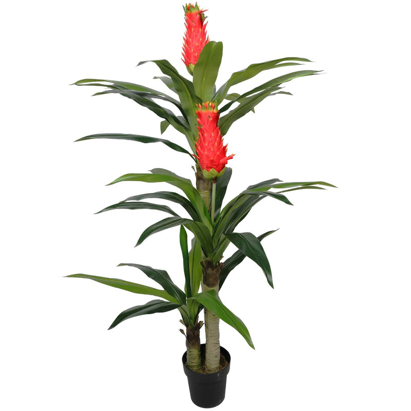Dealsmate Faux Red Flowering Multi Cane Dracena 167cm