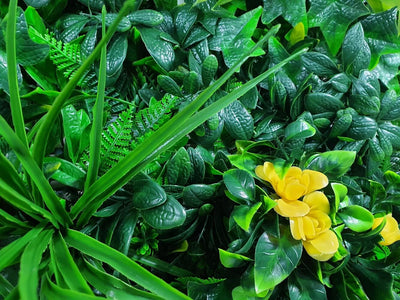 Dealsmate Yellow Rose Vertical Garden / Green Wall UV Resistant 100cm x 100cm