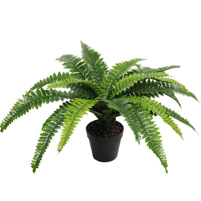 Dealsmate Artificial Potted Natural Green Boston Fern (50cm high 70cm wide)
