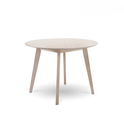 Dealsmate Round Dining Table Solid hardwood White Wash
